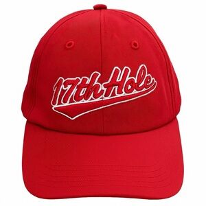 Red 17th Hole Embroidered Golf Hat